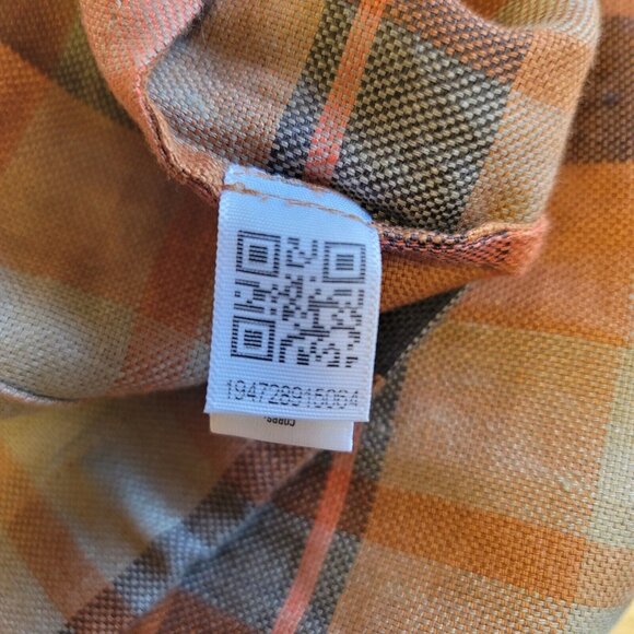 Bonobos Jacket Mens Medium Rust Plaid Linen‎ Anorak Pullover Lightweight NWOT - Picture 12 of 12